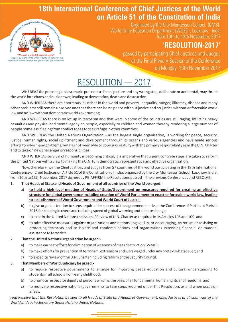 ICCJW Resolutions