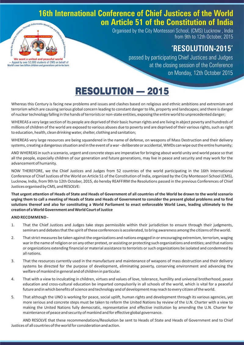 ICCJW Resolutions