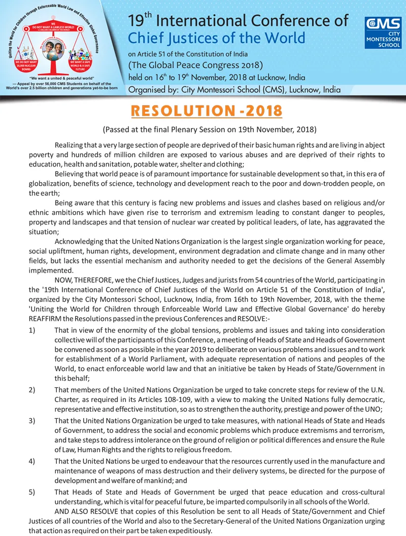 ICCJW Resolutions