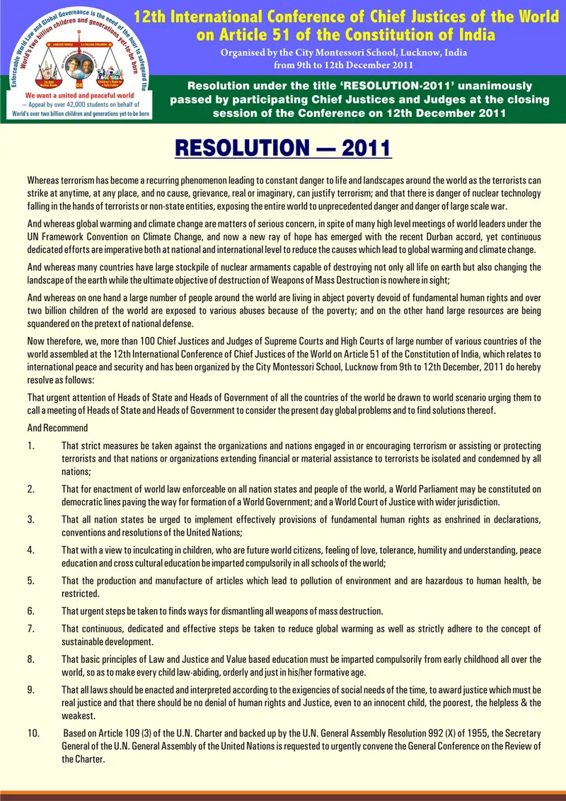 ICCJW Resolutions