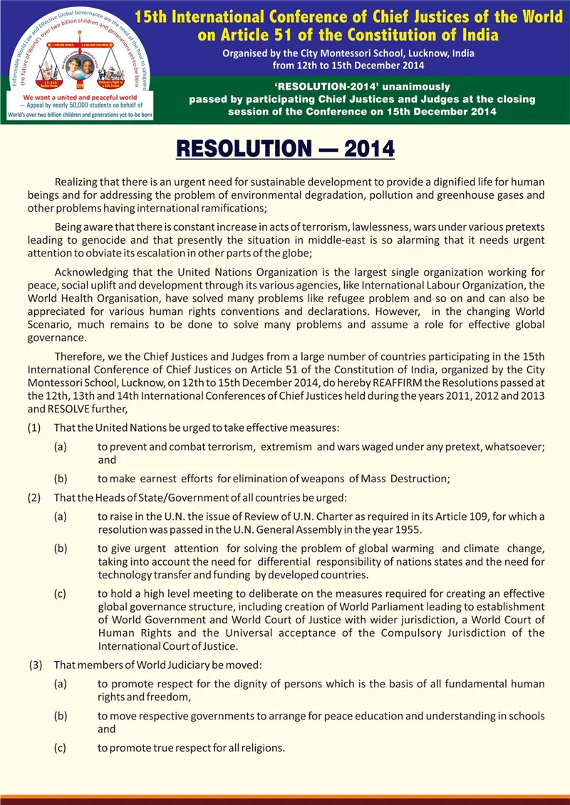 ICCJW Resolutions