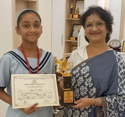 Aarna Om Singh, CISCE National Yoga Competition held at Dayanand Public School in Jharkhand