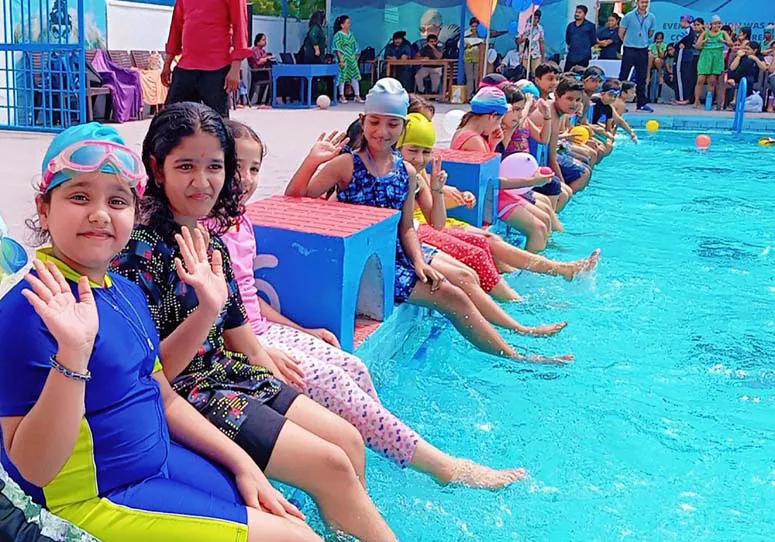 Cambridge International of CMS Rajajipuram Campus I organizes Pool Party for students